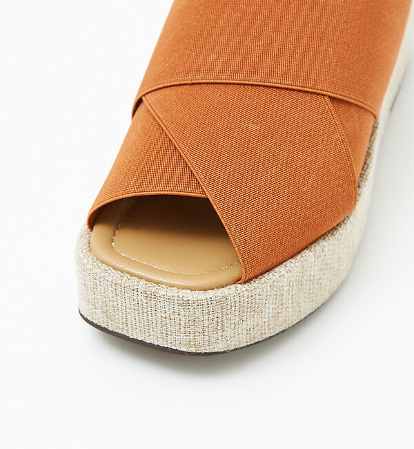 AU BANNISTER「エラスティッククロスウェッジサンダル」|サンダル|