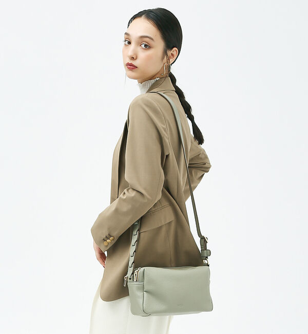 LOWELL things「【TVドラマ使用商品】Frec/WファスナースクエアショルダーBAG」|ショルダー・メッセンジャー|