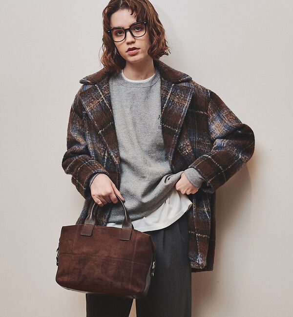 LOWELL things「Velu / 2WAYスエードボストンバッグ」|ボストンバッグ|ダークブラウン