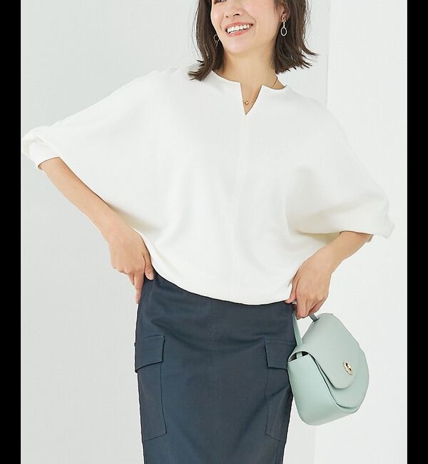 abahouse mavie「ライトダンボールドルマンプルオーバー」|スウェット・ジャージ|ホワイト