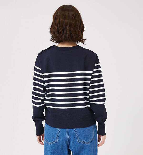 abahouse mavie「【セットアップ対応】ボーダーニットプルオーバー」|ニット・セーター|