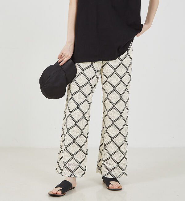 abahouse mavie「レースイージーストレートパンツ」|その他|