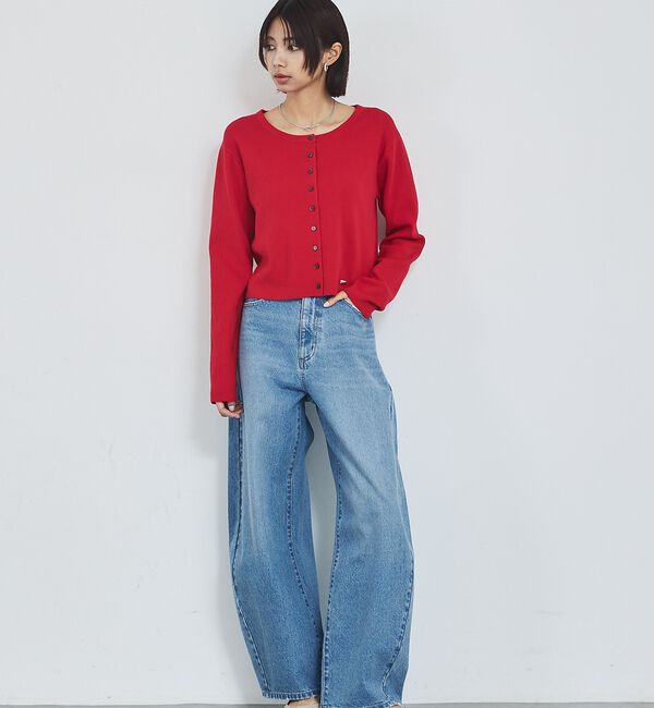 abahouse mavie「【GISELe 4月号掲載】ウォッシュドバレルジーンズ」|デニム|