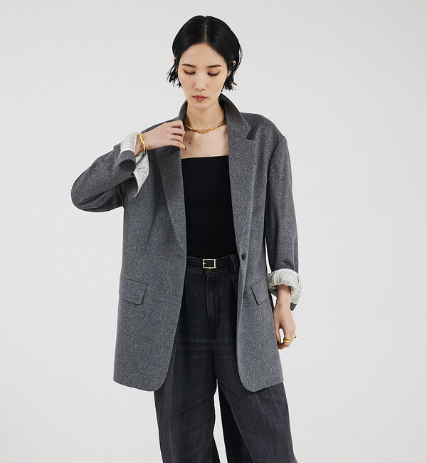The Store by C' 「【COCUCA】カバージャケット」|テーラードジャケット|チャコールグレー