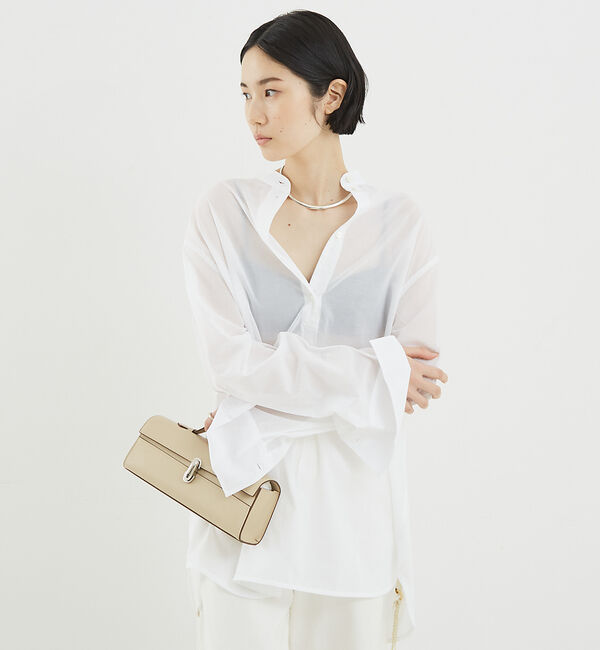 The Store by C' 「【TOTEME】Stand Collar Shirt／スタンドカラーシャツ」|シャツ・ブラウス|ホワイト