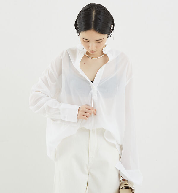 The Store by C' 「【TOTEME】Stand Collar Shirt／スタンドカラーシャツ」|シャツ・ブラウス|