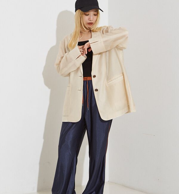 NOMINE「バックスリット シルキー シアー ジャケット」|その他|