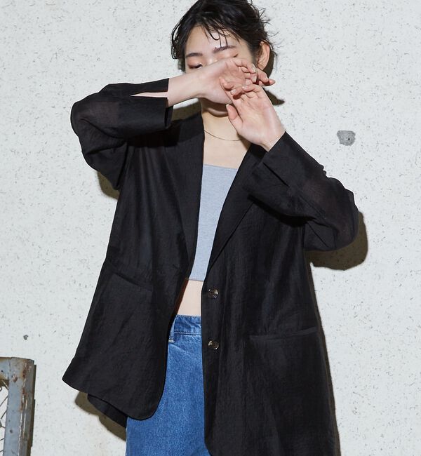 NOMINE「バックスリット シルキー シアー ジャケット」|その他|