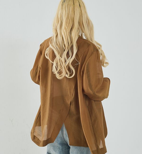 NOMINE「バックスリット シルキー シアー ジャケット」|その他|