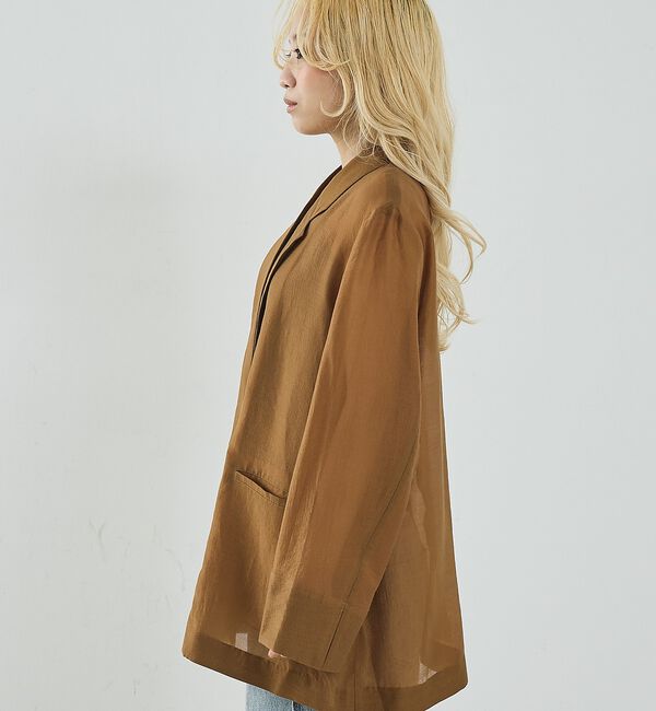 NOMINE「バックスリット シルキー シアー ジャケット」|その他|