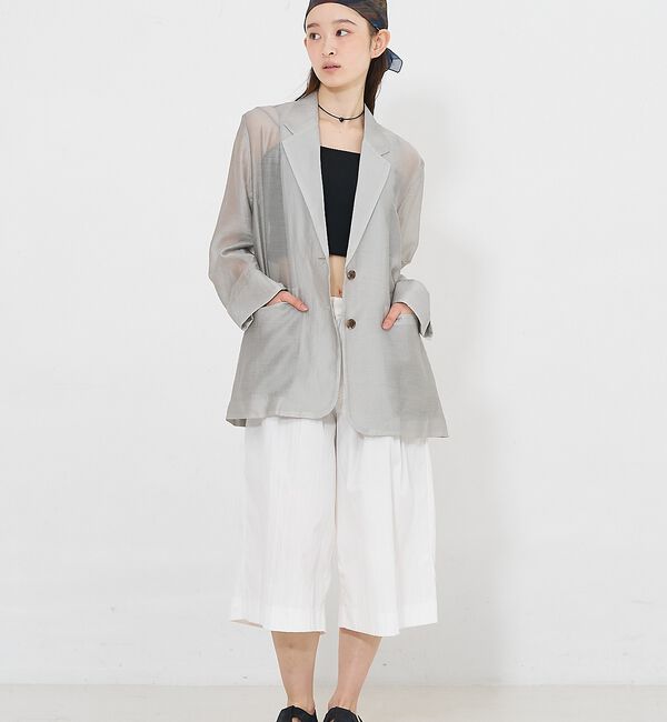 NOMINE「バックスリット シルキー シアー ジャケット」|その他|