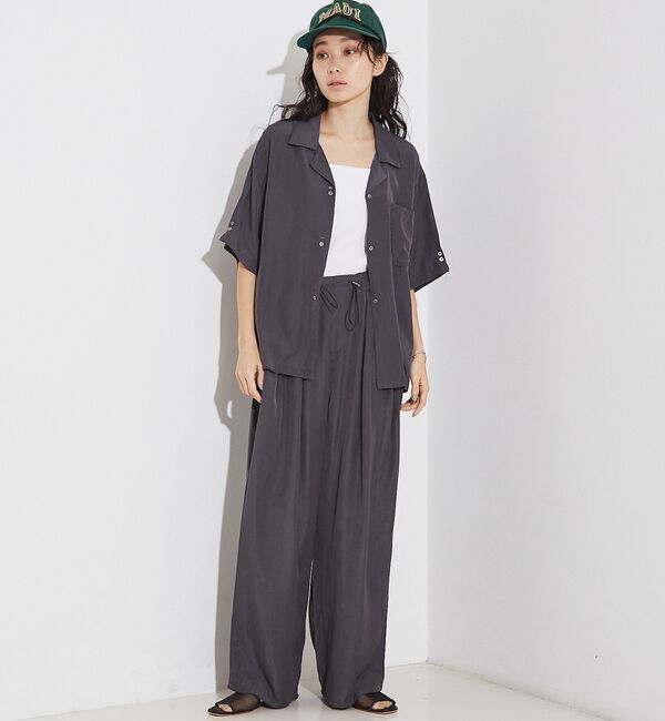 NOMINE「【セットアップ対応】ヴィンテージサテン 開襟 シャツ」|シャツ・ブラウス|