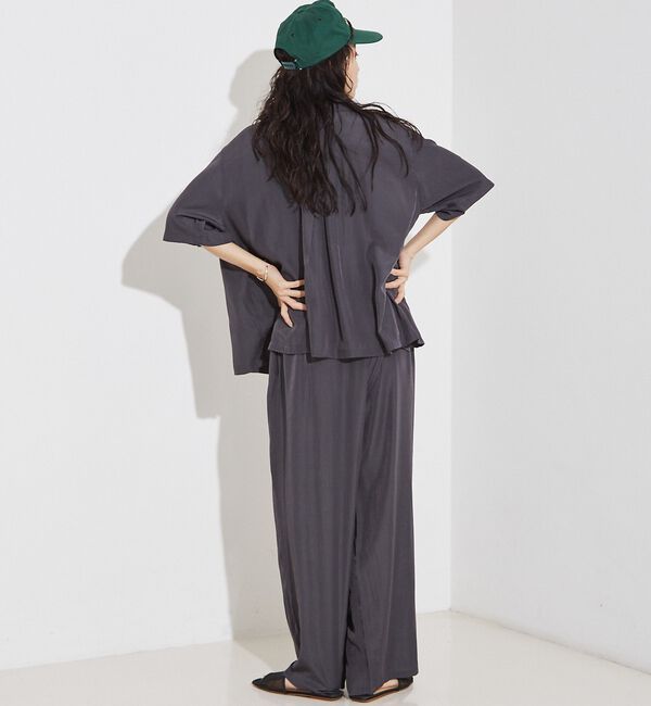 NOMINE「【セットアップ対応】ヴィンテージサテン 開襟 シャツ」|シャツ・ブラウス|