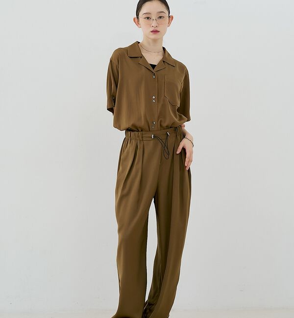NOMINE「【セットアップ対応】ヴィンテージサテン 開襟 シャツ」|シャツ・ブラウス|