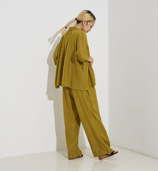 NOMINE「【セットアップ対応】ヴィンテージサテン 開襟 シャツ」|シャツ・ブラウス|