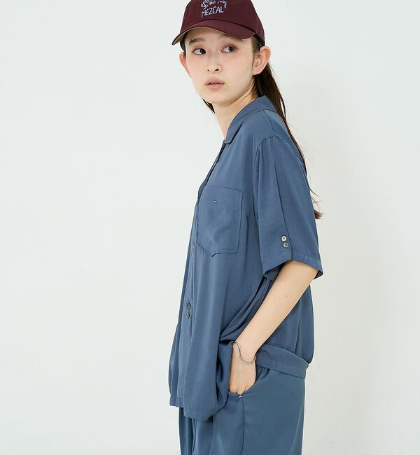 NOMINE「【セットアップ対応】ヴィンテージサテン 開襟 シャツ」|シャツ・ブラウス|