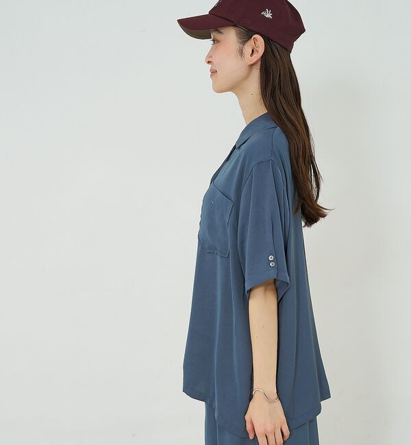 NOMINE「【セットアップ対応】ヴィンテージサテン 開襟 シャツ」|シャツ・ブラウス|