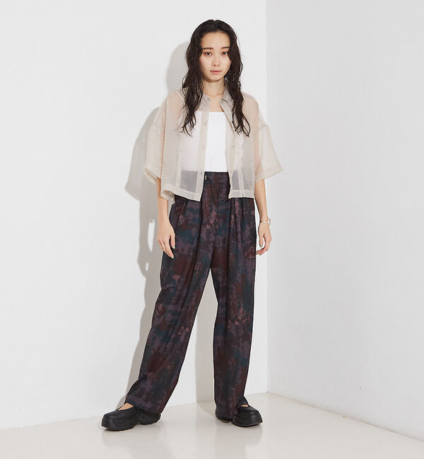 NOMINE「ハーフスリーブ シアー シャツ」|シャツ・ブラウス|