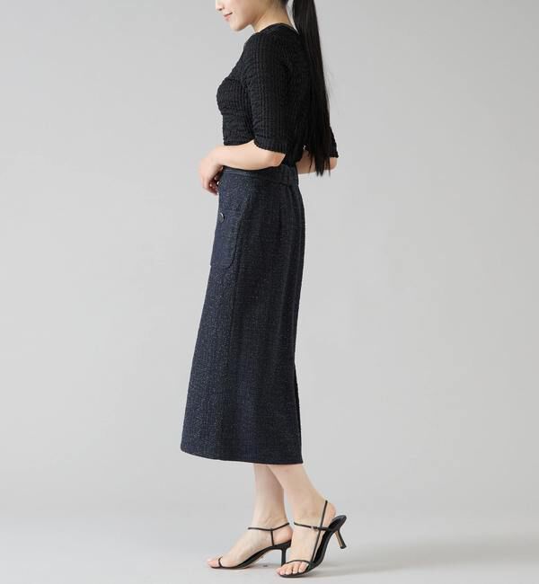 TIARA「ボタン付ツイーディスカート」|スカート|