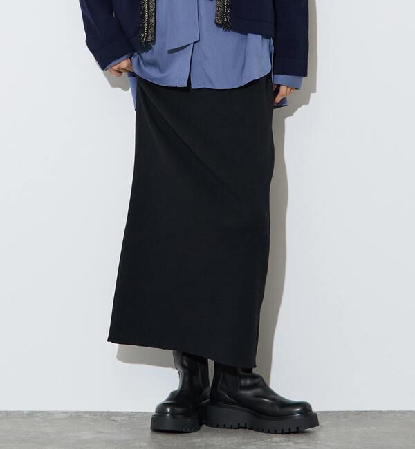 Liesse「リブニットスカート」|スカート|ブラック