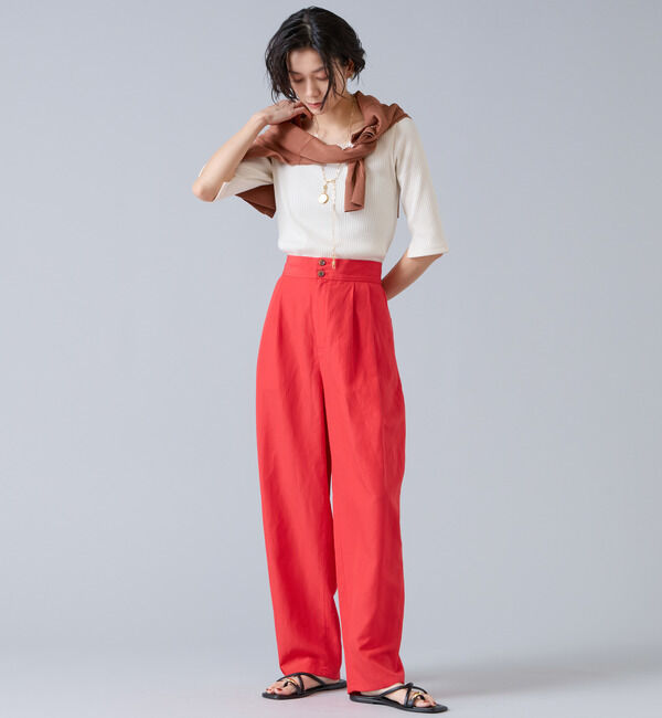 Liesse「リネンタンブラーカーブパンツ」|その他|