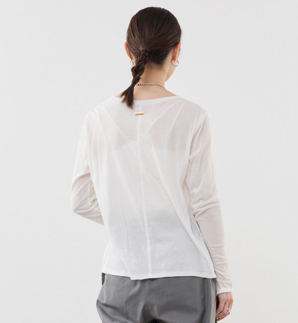 Soffitto「コットン丸首インナーロングTシャツ」|Tシャツ・カットソー|