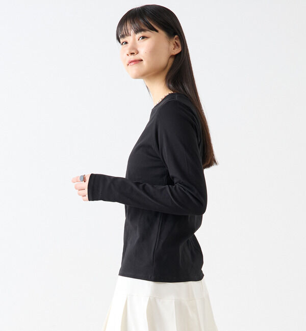 Soffitto「コットン丸首インナーロングTシャツ」|Tシャツ・カットソー|