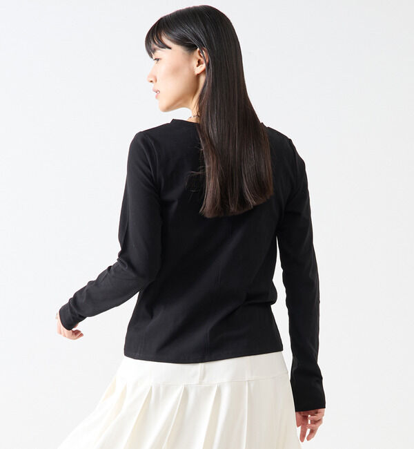 Soffitto「コットン丸首インナーロングTシャツ」|Tシャツ・カットソー|