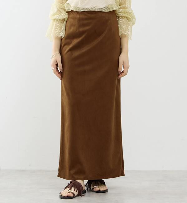 SOFFITTO「ウエストゴムIラインスカート」|スカート|ブラウン