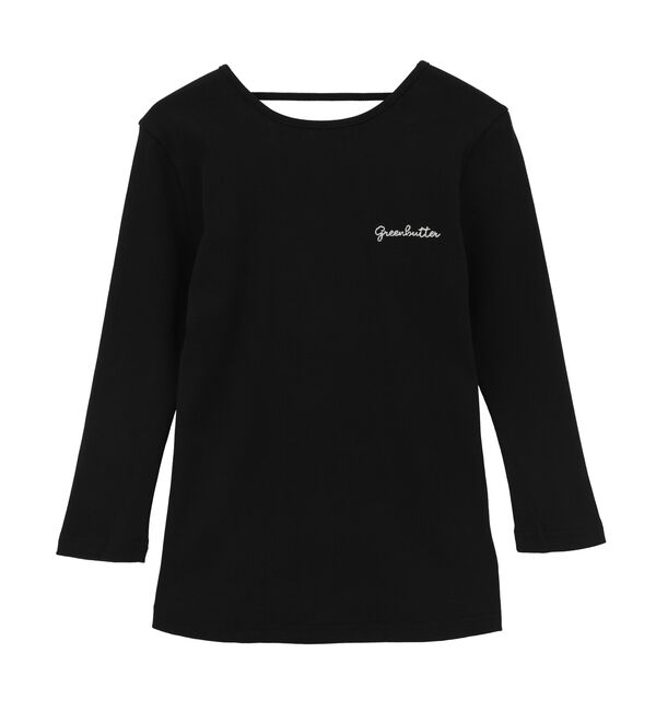 SOFFITTO「【GREEN BUTTER/グリーンバター】Three-quarter Sleeve Tee」|Tシャツ・カットソー|ブラック