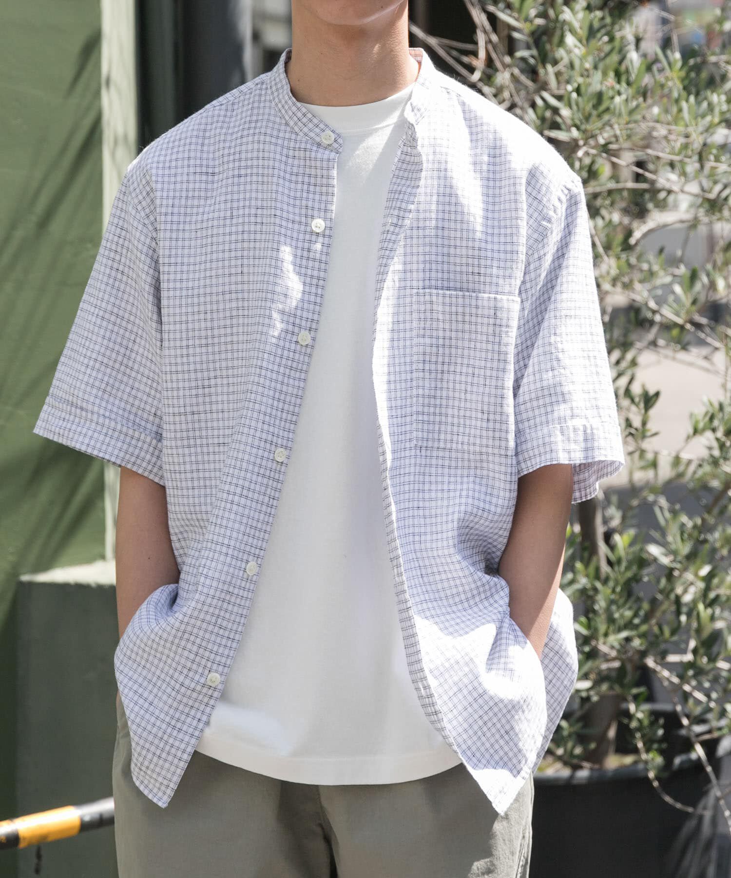 URBAN RESEARCH DOORS「FORK&SPOON　コットンリネンショートスリーブシャツ」|シャツ・ブラウス|ホワイト系その他