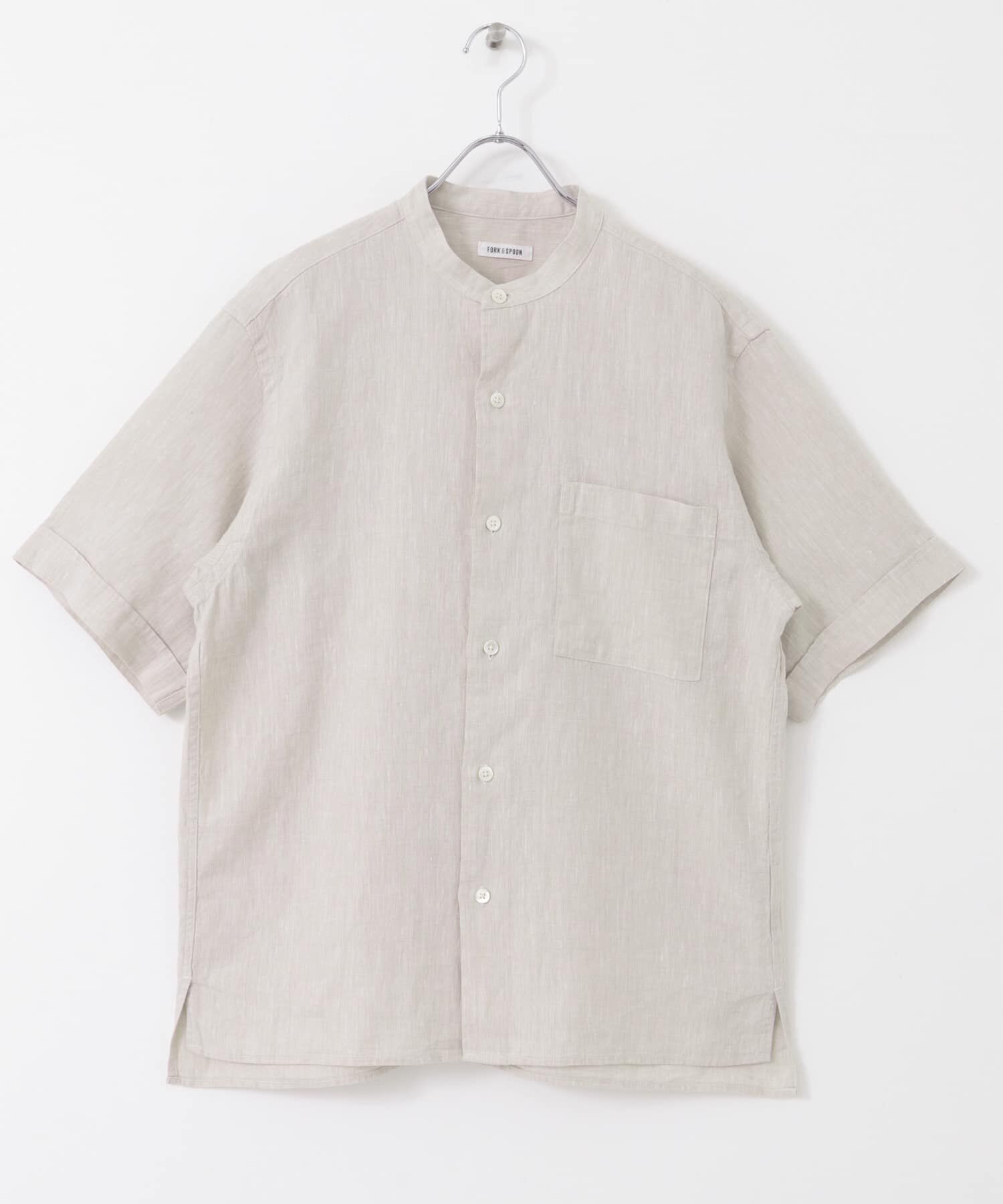 URBAN RESEARCH DOORS「FORK&SPOON　コットンリネンショートスリーブシャツ」|シャツ・ブラウス|