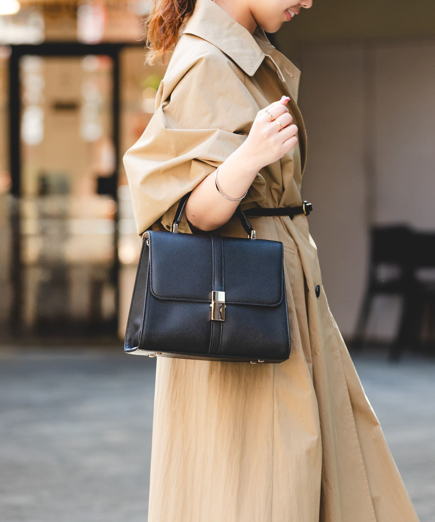 RODE SKO「サブバッグ付フラップハンドバッグ」|ハンドバッグ|