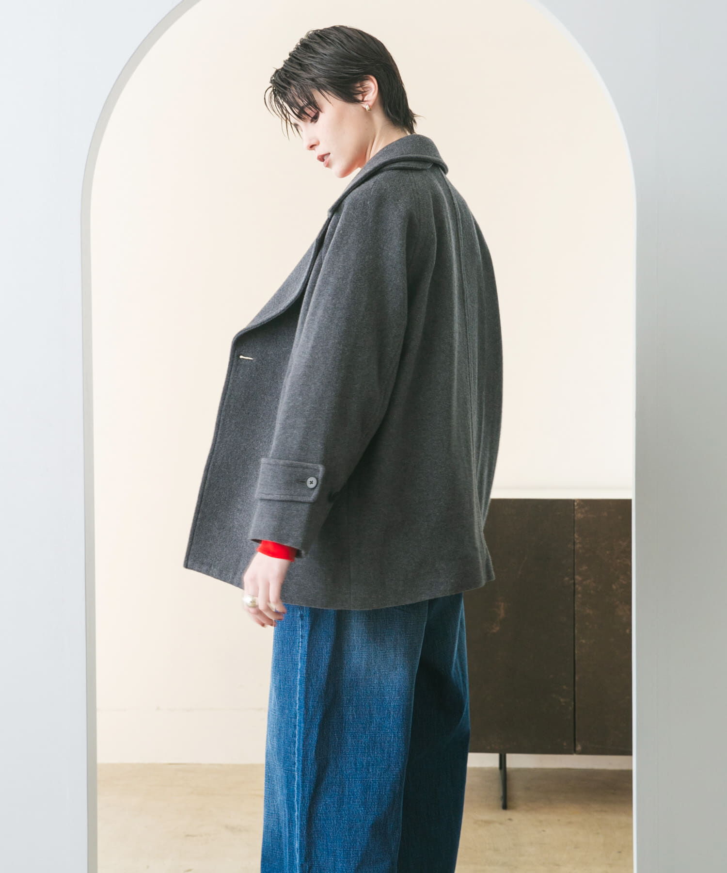 URBAN RESEARCH「スーパー100メルトンPコート」|ピーコート|