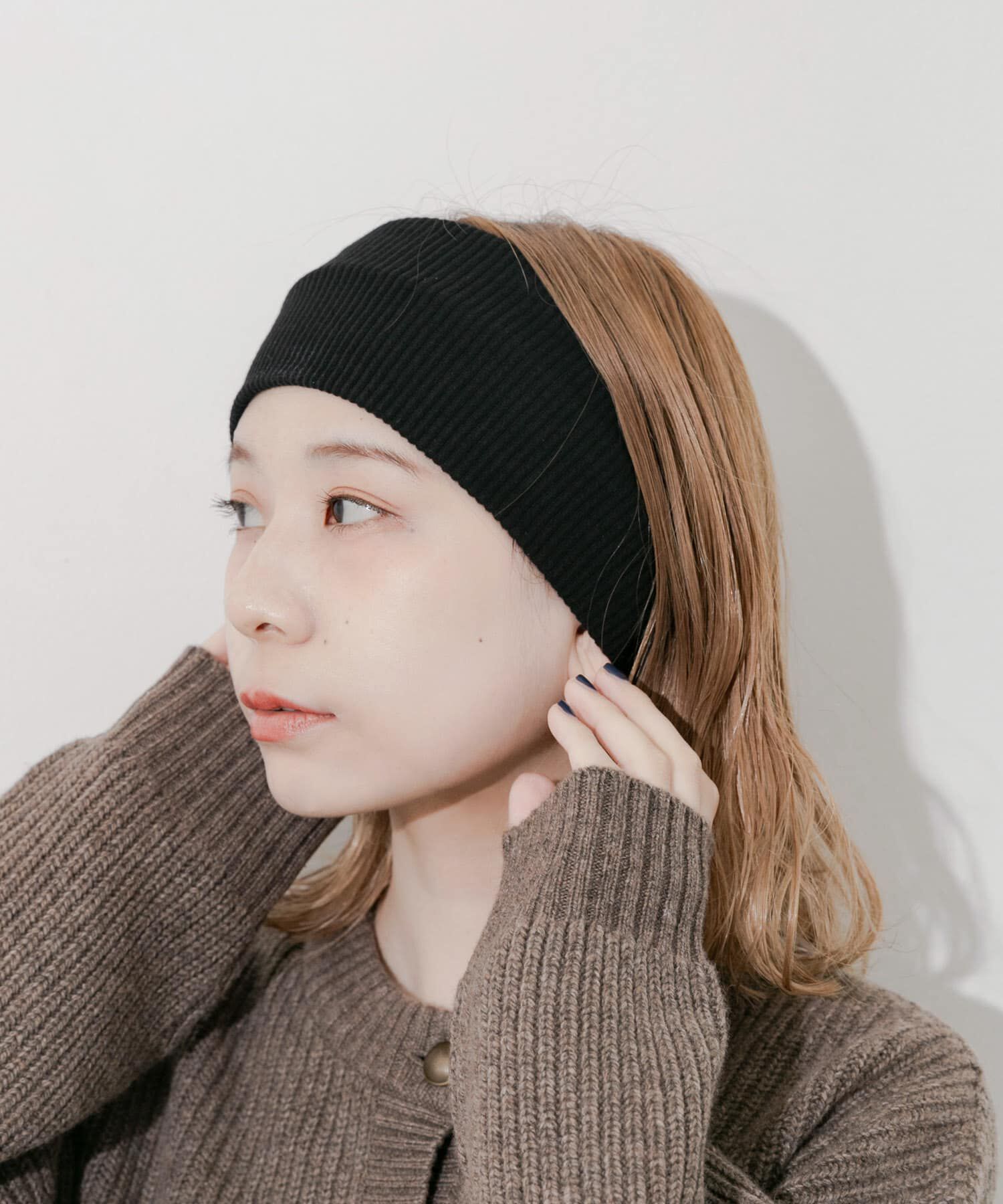 SMELLY「リブワイドヘアバンド」|ヘアバンド|