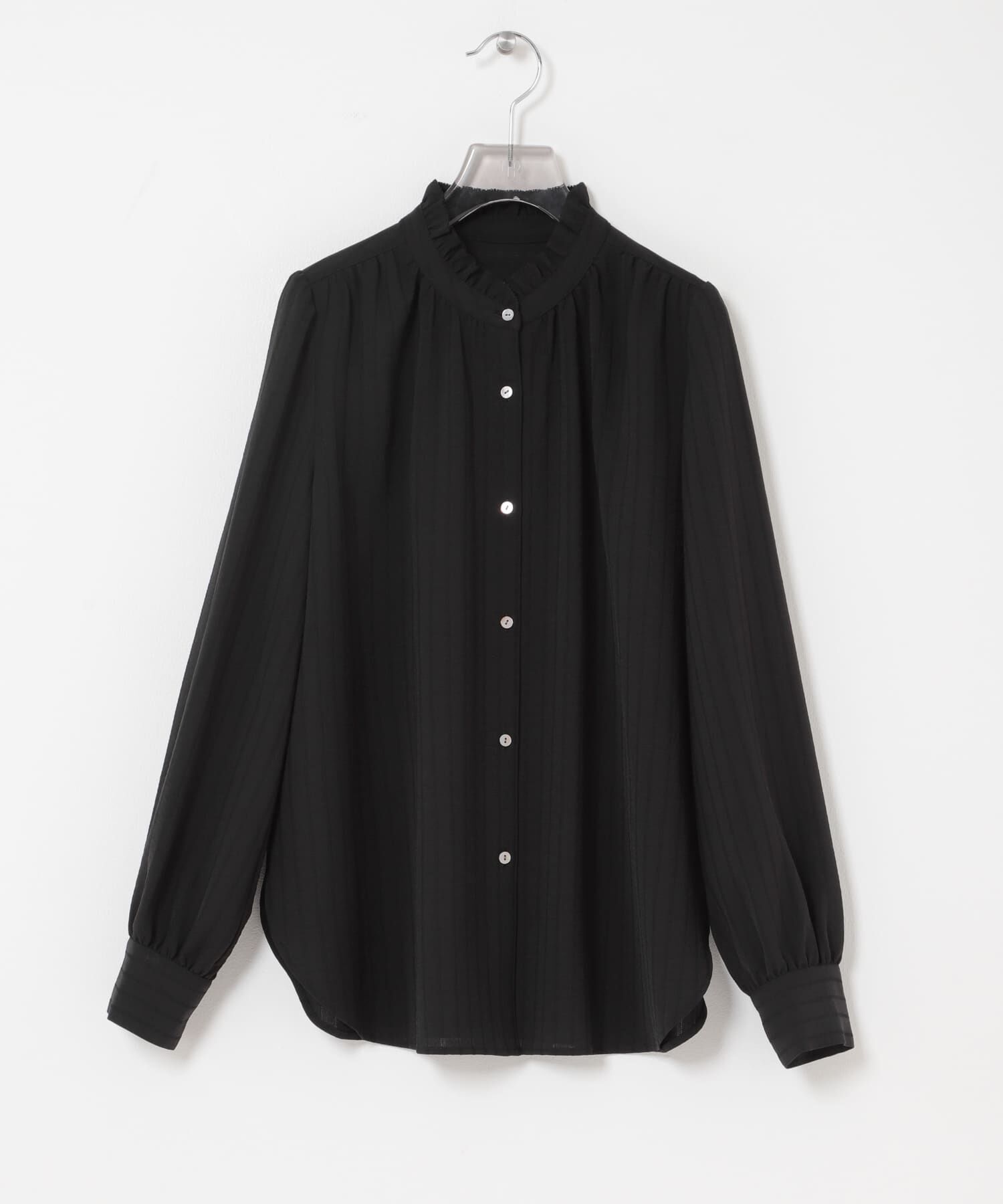 URBAN RESEARCH「ドビーストライプフリルブラウス」|シャツ・ブラウス|