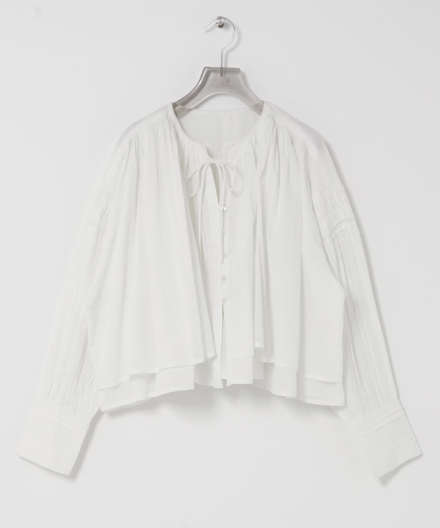 URBAN RESEARCH「コットンボイルギャザーショートブラウス」|シャツ・ブラウス|