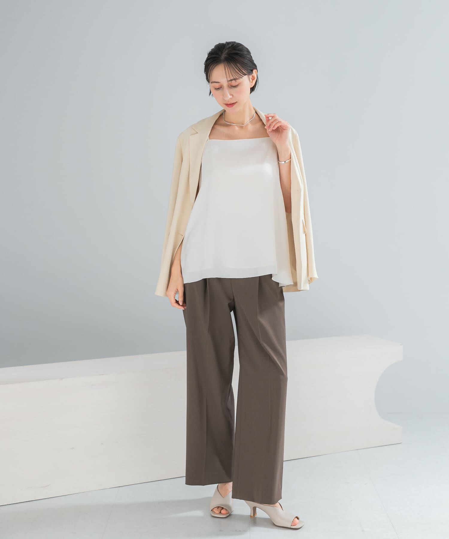 URBAN RESEARCH ROSSO「ヴィンテージシルキーサテンキャミソール」|キャミソール|