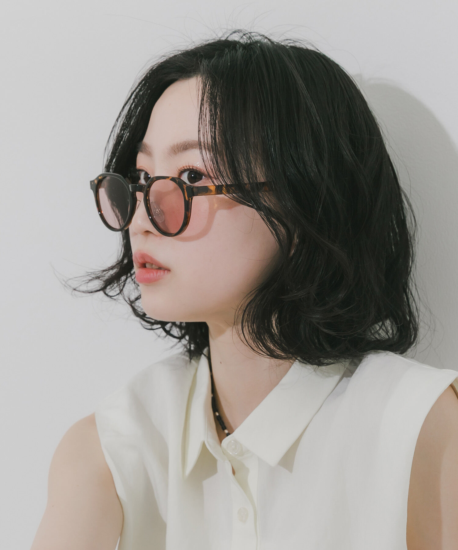 SMELLY「ボストンシェイプサングラス」|メガネ|ブラウン系その他