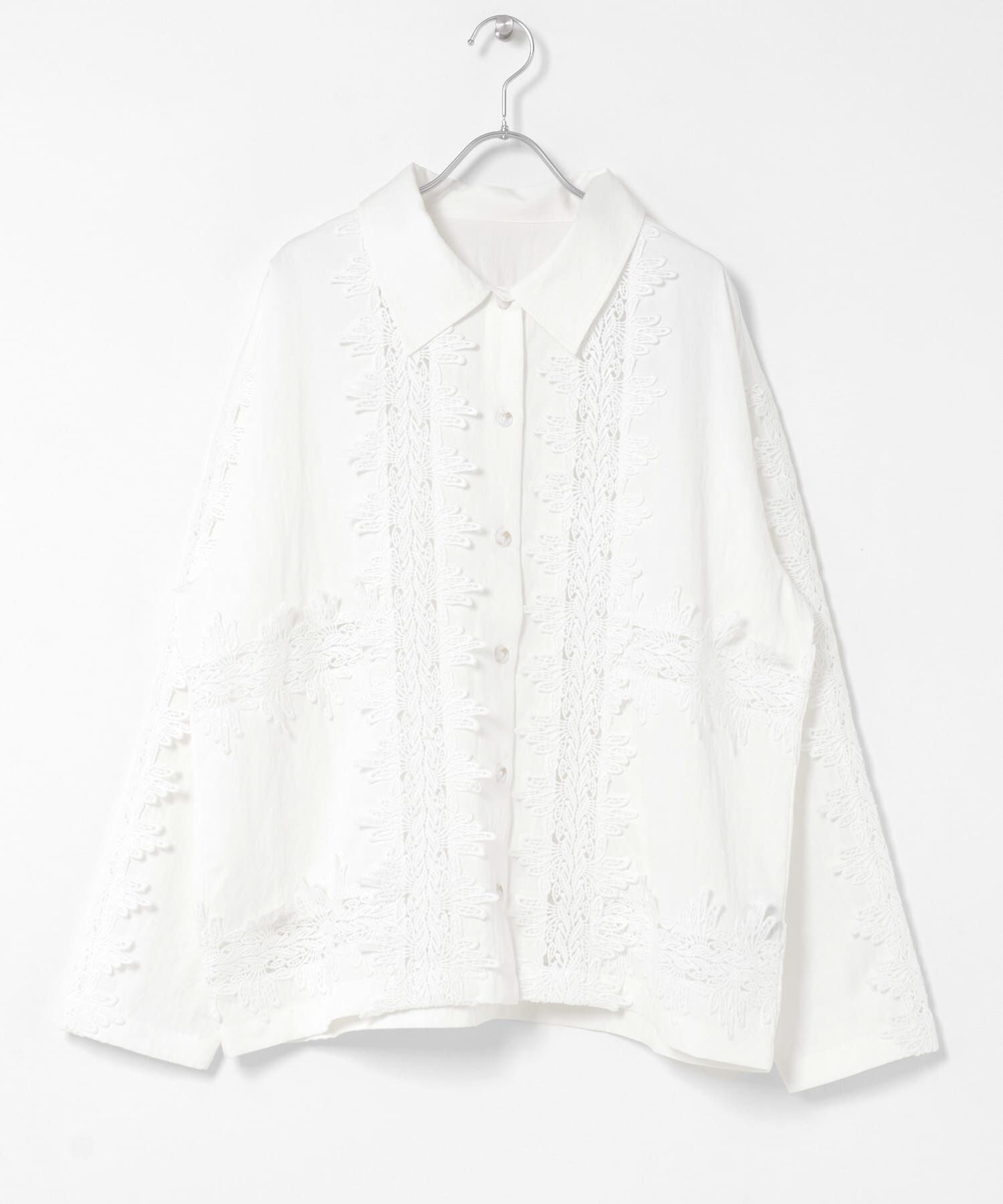  「ヴィンテージライクレースシャツ」|シャツ・ブラウス|