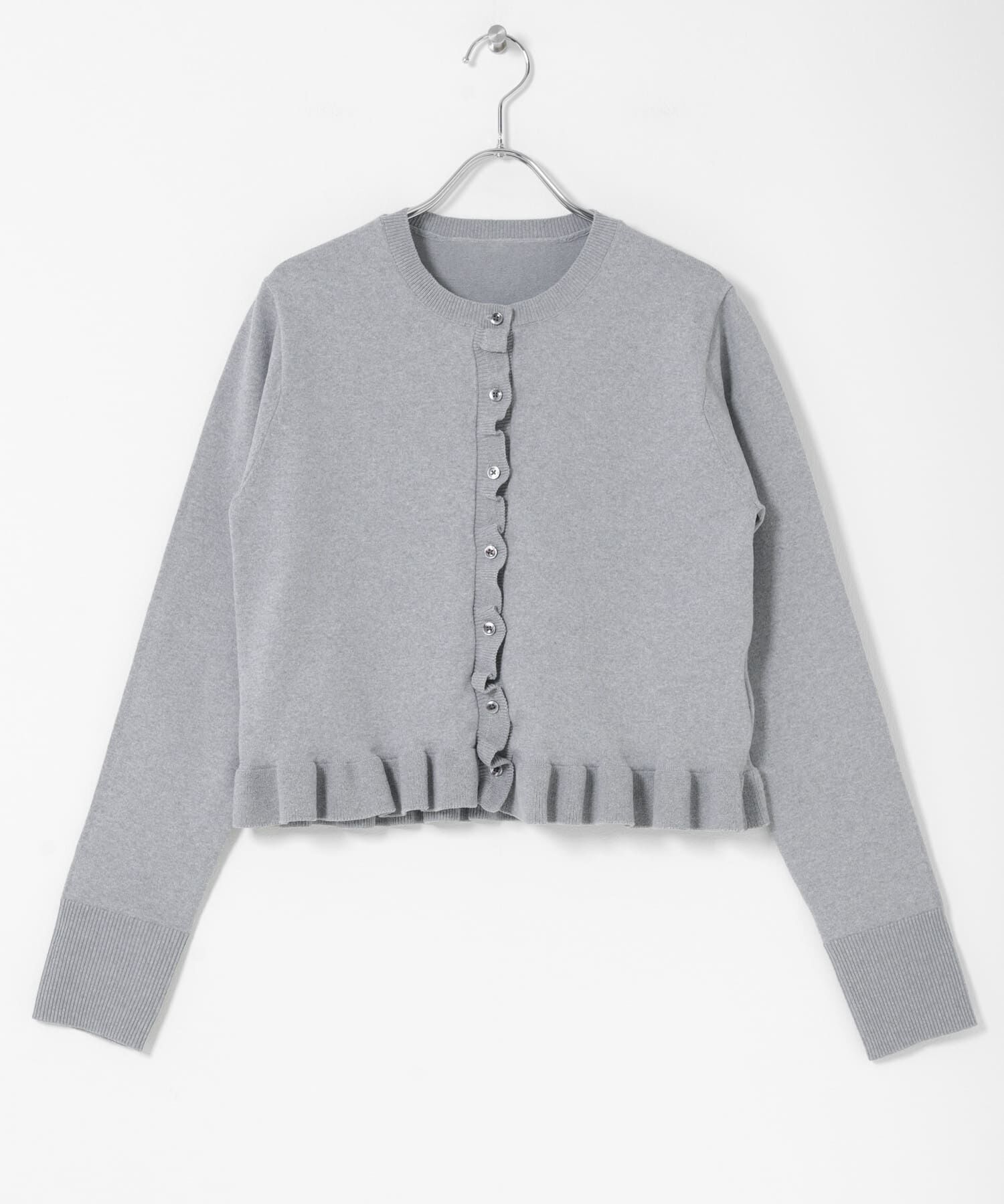 SENSE OF PLACE by URBAN RESEARCH「『洗濯可』フリルトリムニットカーディガン」|ニット・セーター|