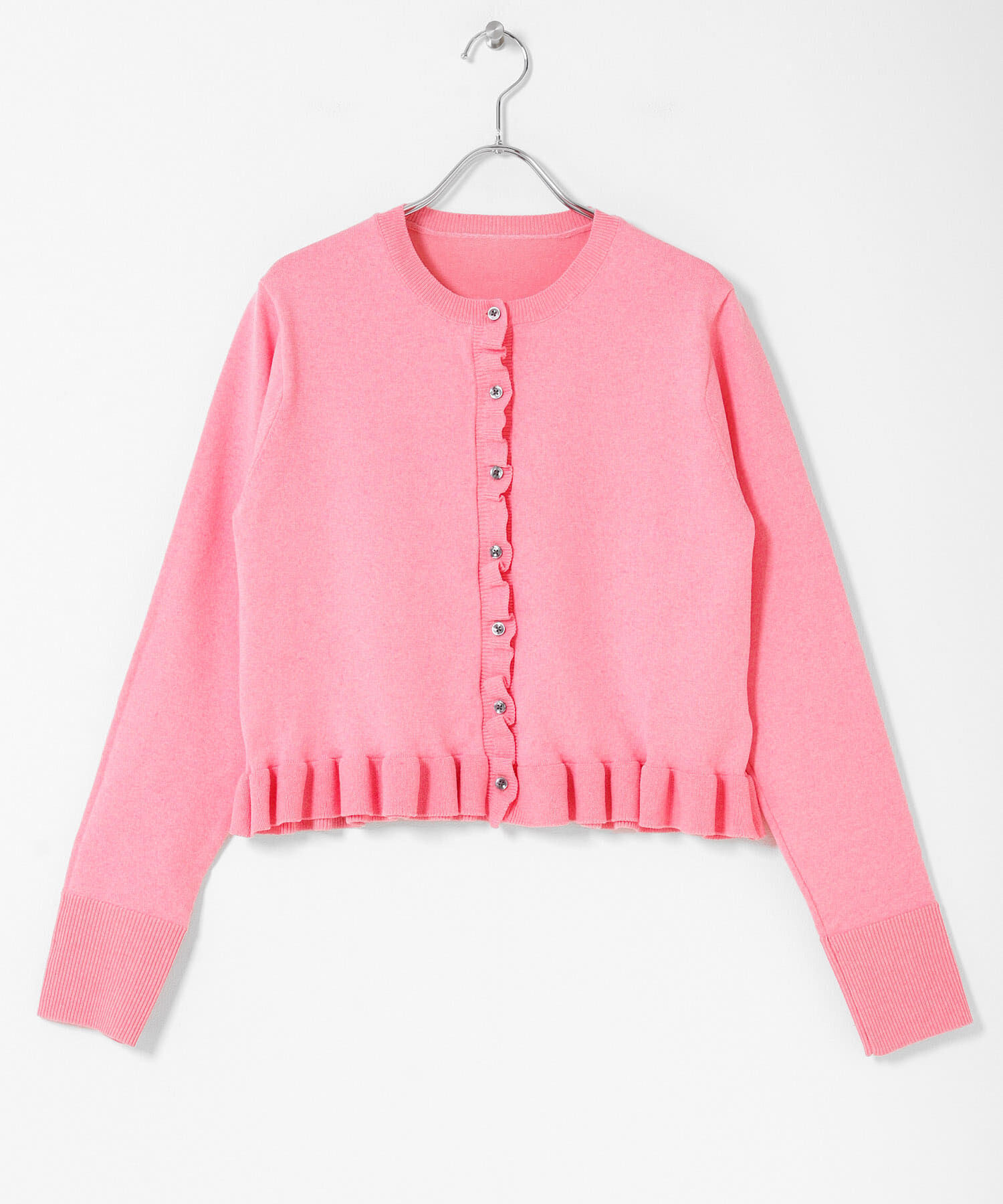 SENSE OF PLACE by URBAN RESEARCH「『洗濯可』フリルトリムニットカーディガン」|ニット・セーター|