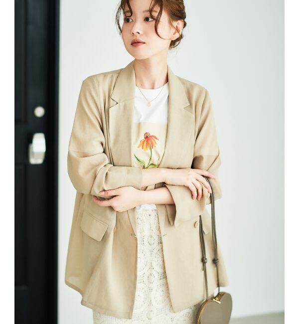  「リネンライクテーラードジャケット」|その他|