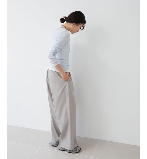 le.coeur blanc「薄手で着心地抜群！新色登場★シアークルーネックプルオーバー」|Tシャツ・カットソー|