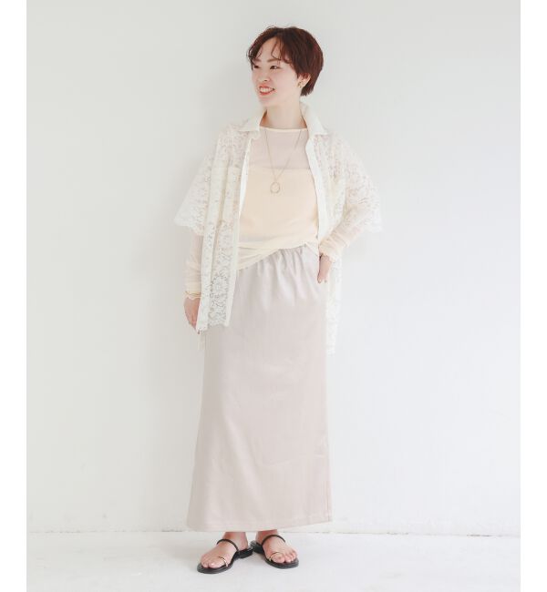 le.coeur blanc「薄手で着心地抜群！新色登場★シアークルーネックプルオーバー」|Tシャツ・カットソー|