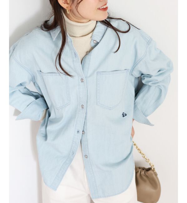  「エンブロイダリーカラーオーバーシャツ」|シャツ・ブラウス|