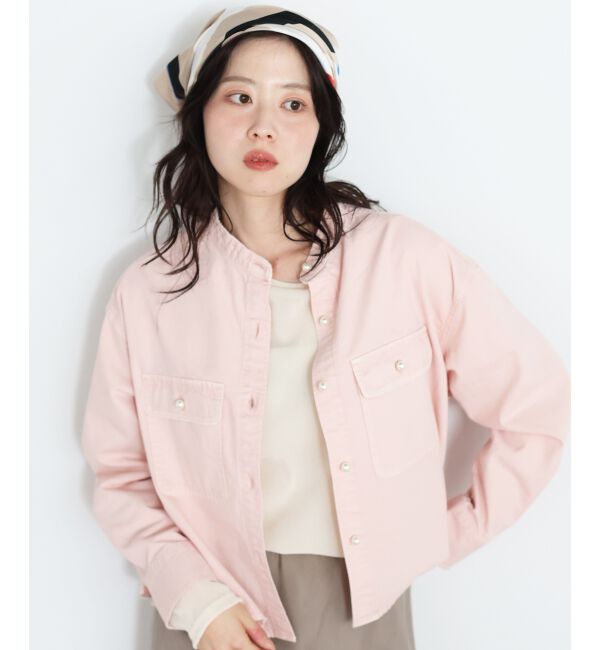  「スタンドネックパールボタンシャツ」|シャツ・ブラウス|