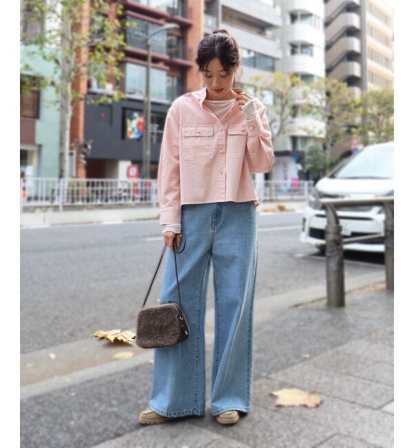  「スタンドネックパールボタンシャツ」|シャツ・ブラウス|