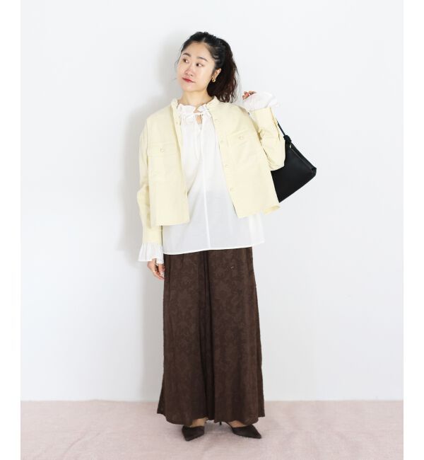  「スタンドネックパールボタンシャツ」|シャツ・ブラウス|