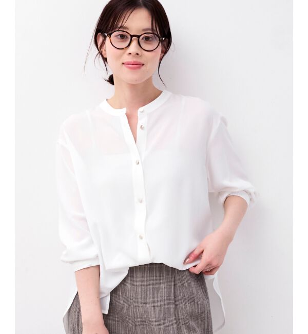  「2WAYジョーゼットギャザースリーブブラウス」|シャツ・ブラウス|